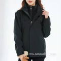 Spandeks merah plus wanita ditebal Fleece Parka